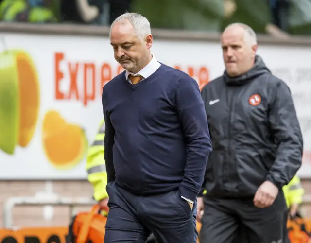 Dundee United manager Ray McKinnon is left disappointment