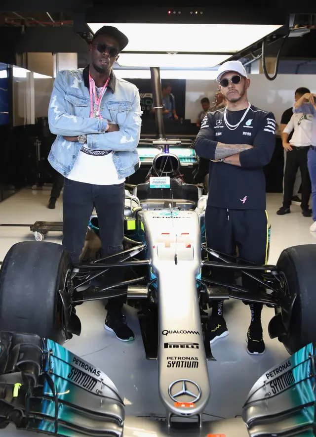 Usain Bolt and Lewis Hamilton