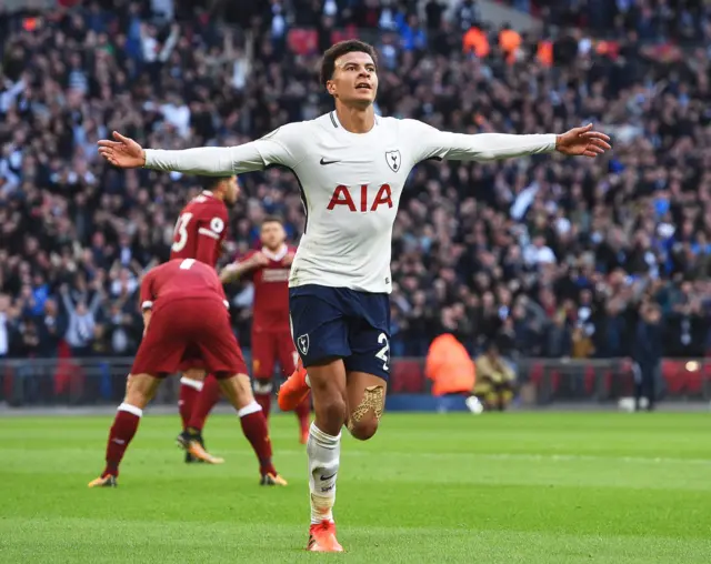 Dele Alli celebrates