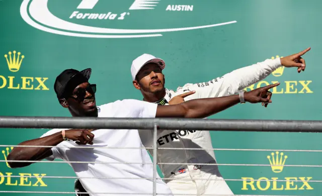 Usain Bolt and Lewis Hamilton