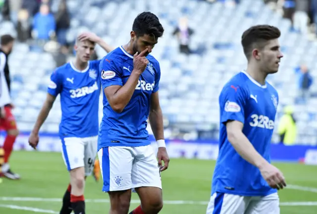 Rangers players troop off Hampden in disappointment