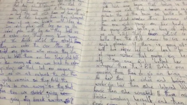 A close shot of handwritten text in a notebook diary