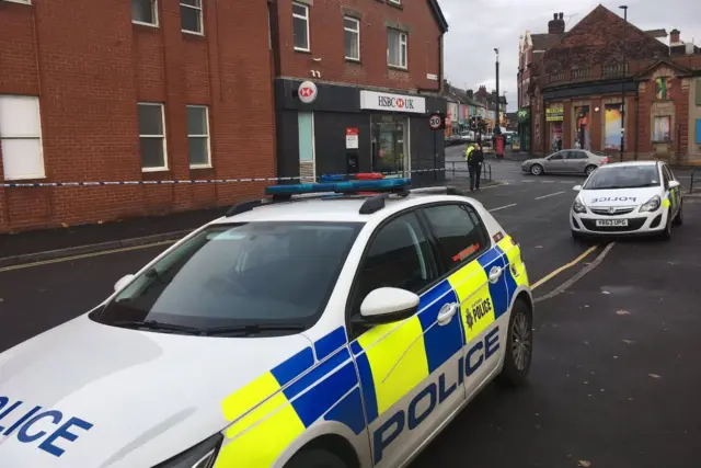 Police at the scene in Darnall