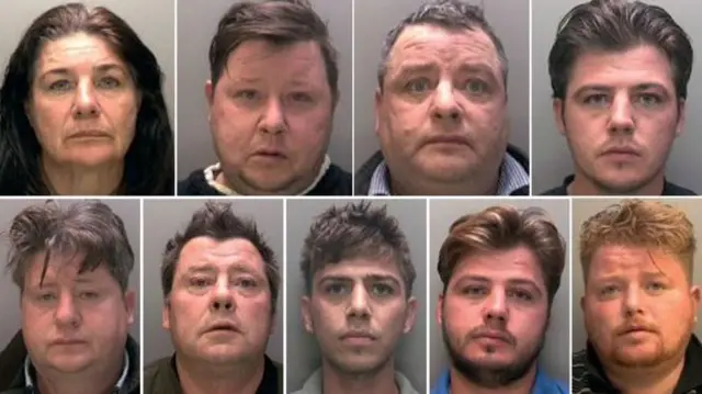 The nine members of the Rooney family who were jailed