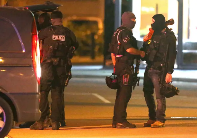 Police at the incident in Nuneaton on Sunday