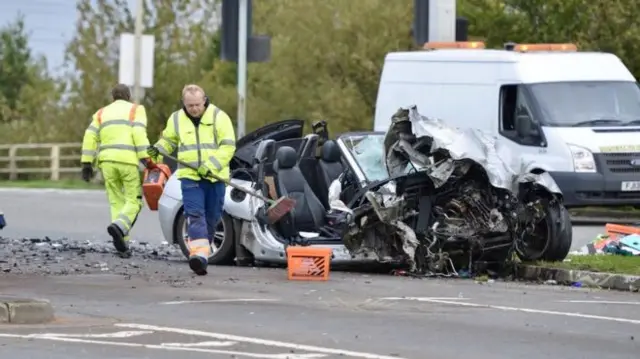 Crash on Lubbesthorpe Way