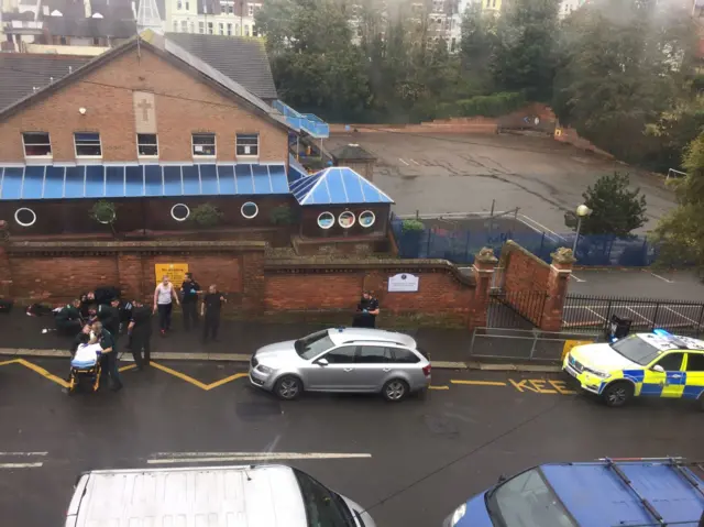 Paramedics at scene of St Leonards assault