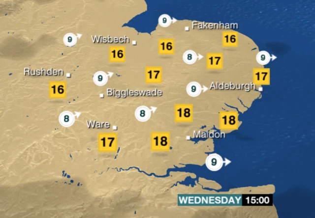 Weather graphic for 15:00 Wednesday