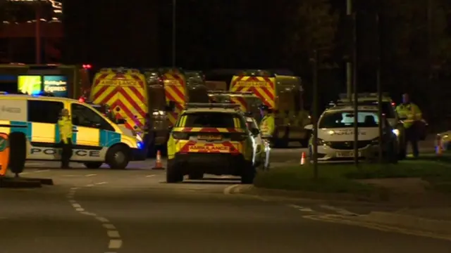 Police outside MFA Bowling alley in Nuneaton