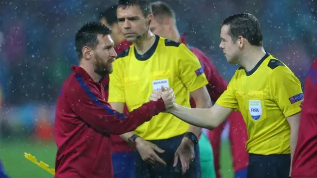 Douglas Ross with Lionel Messi