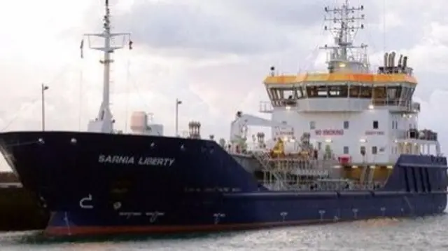Sarnia Liberty in St Sampsons Harbour
