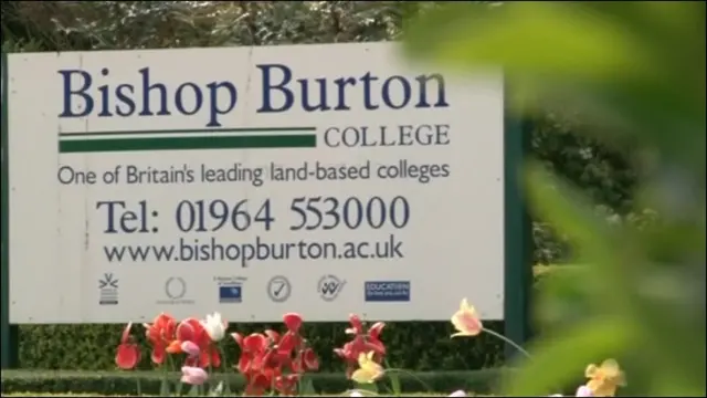 Bishop Burton College sign