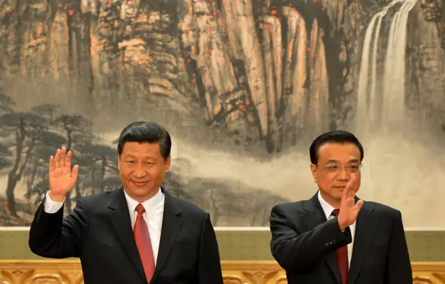 Picture of Xi Jinping and Li Keqiang from 2012