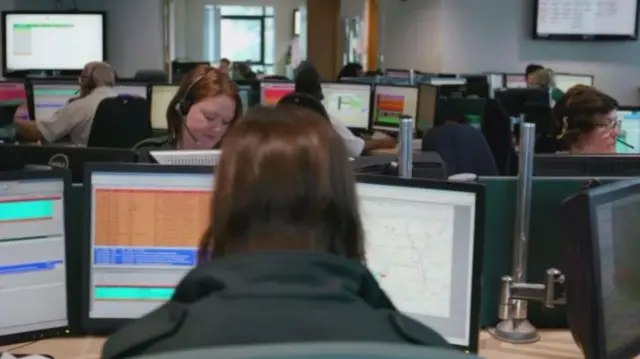 Ambulance call centre in the West Midlands