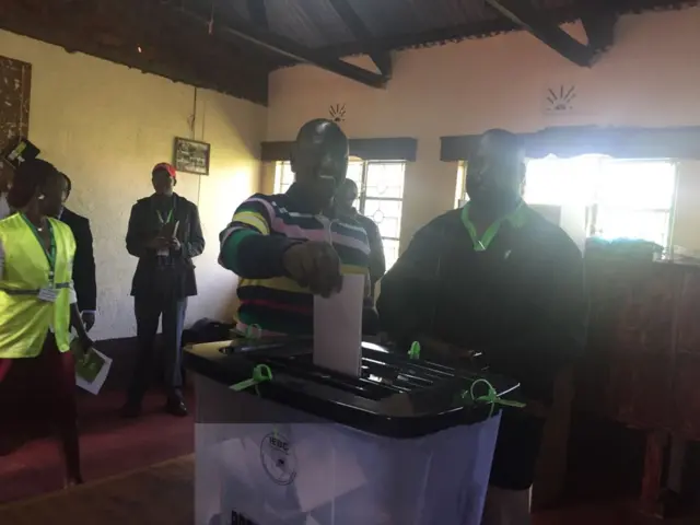 Willam Ruto casts his vote