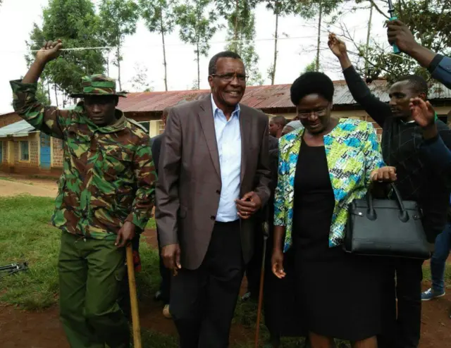 Chief Justice Maraga pictured with his wife