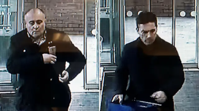 Photo of two men police want to find