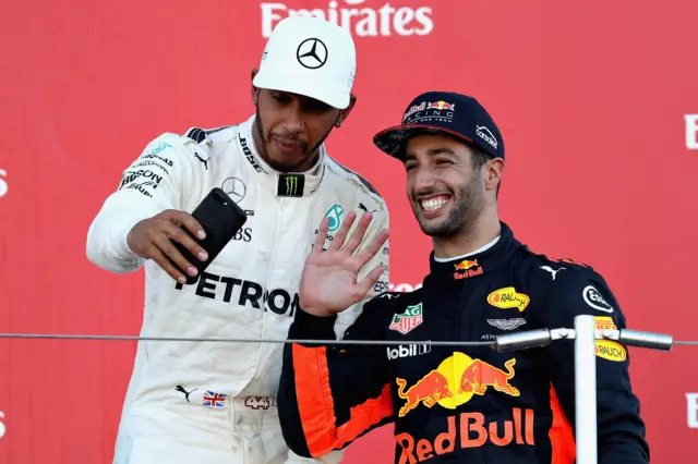 Lewis Hamilton and Daniel Ricciardo