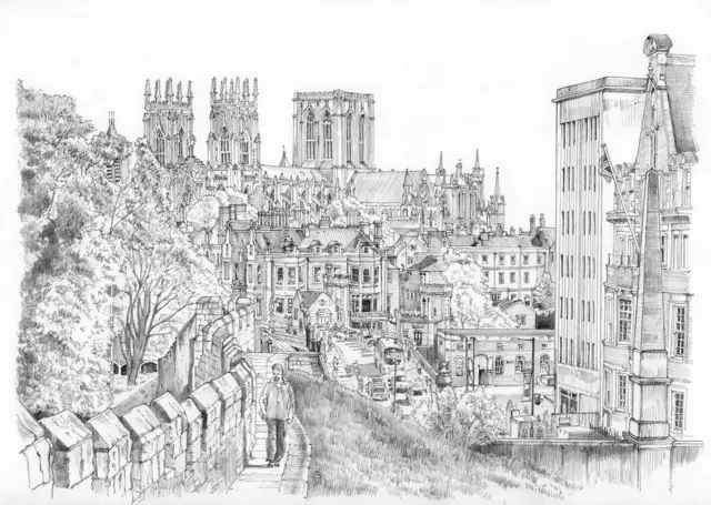 Illustration of York by Allan T Adams