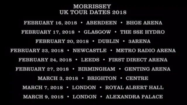 Morrissey tour dates