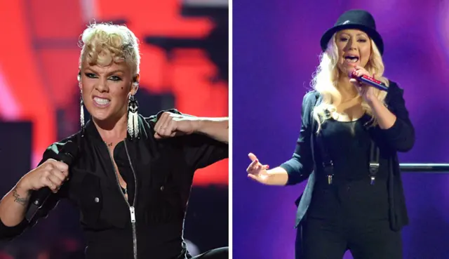 Pink and Christina Aguilera