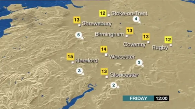 Latest weather forecast for the West Midlands