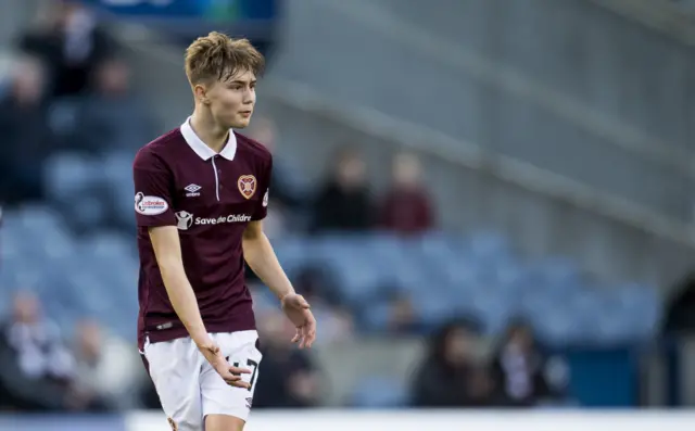 Hearts midfielder Harry Cochrane