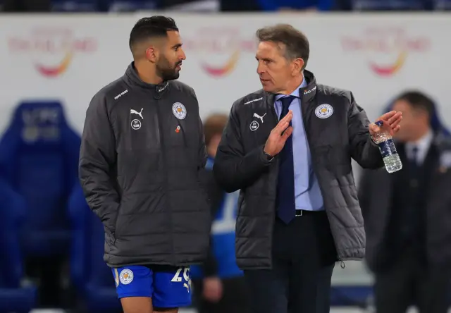 Riyad Mahrez and Claude Puel