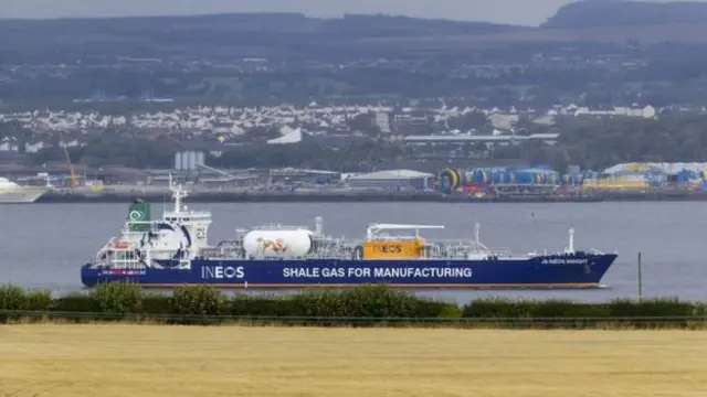 The first shipment of shale gas from the US arrived at Grangemouth in September 2016