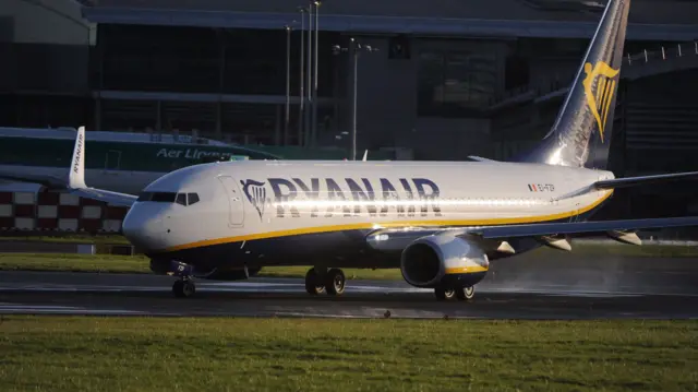 Ryanair plane at Dublin airport