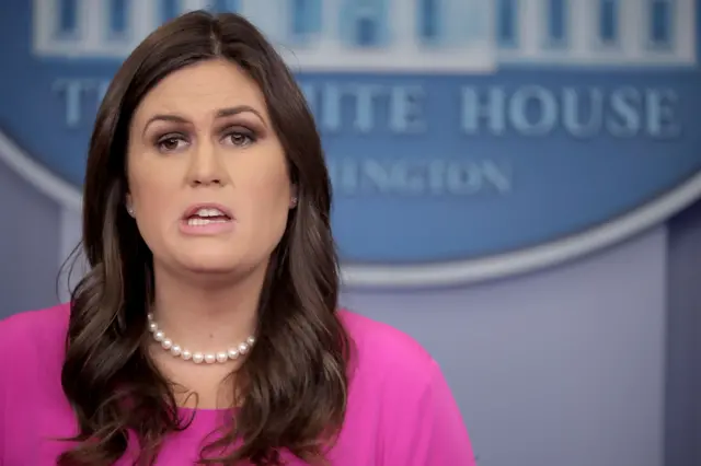 Sarah Sanders at the White House