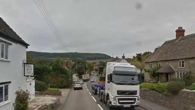 Lorry in Chideock