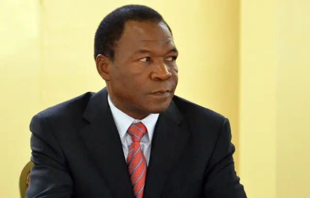 In this photograph taken on December 20, 2012, Francois Compaore, brother of the deposed Burkinabe president Blaise Compaore, looks on during a summit in Ouagadougou.