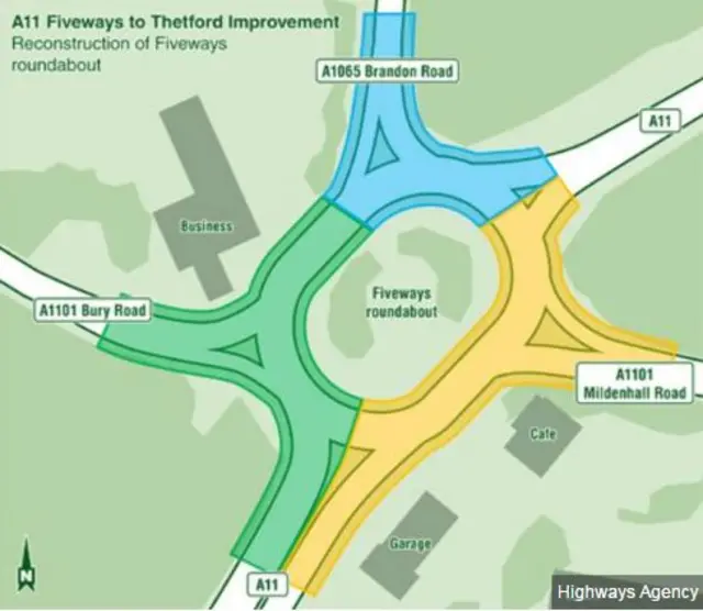 Plan of roundabout