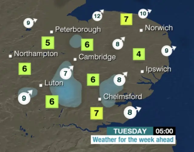 Overnight weather map