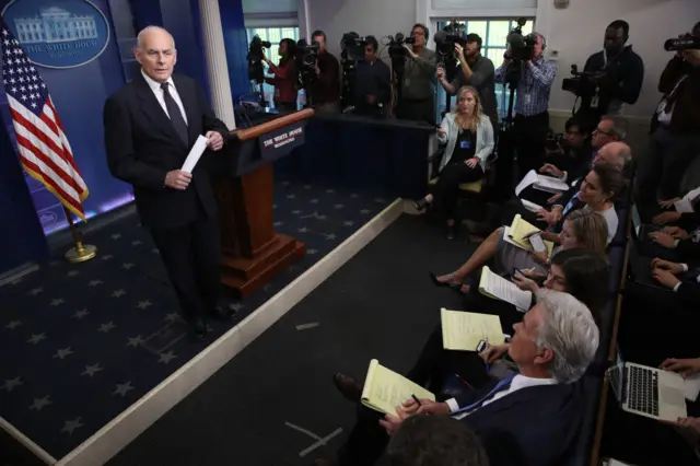 General John Kelly at the White House.