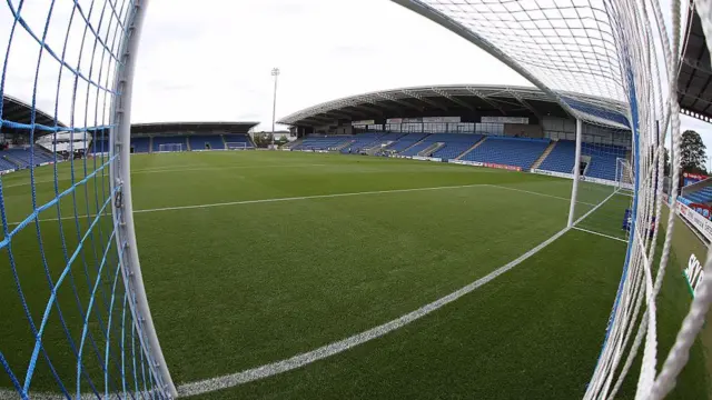 Panoramic shot of Chesterfield's ProAct stadium