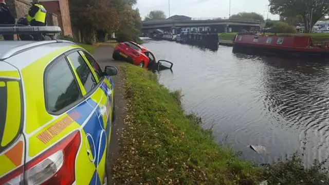 car in canal