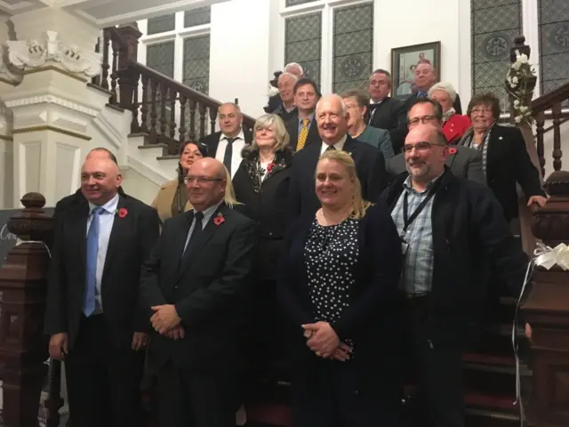 Group shot of the UKIP councillors, with Conservative council leader Graham Plant