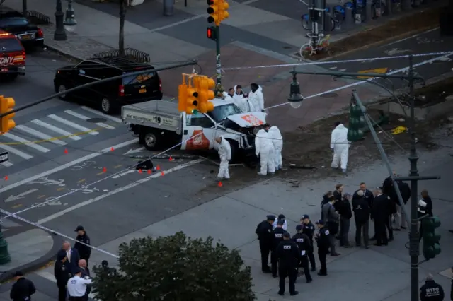 The aftermath of the NY attack