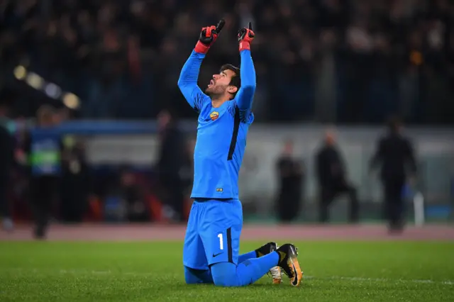 Roma keeper Alisson Becker