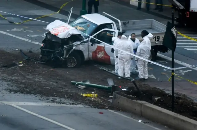 Crashed Home Depot truck