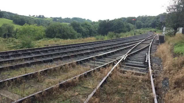 Railway track at Highley