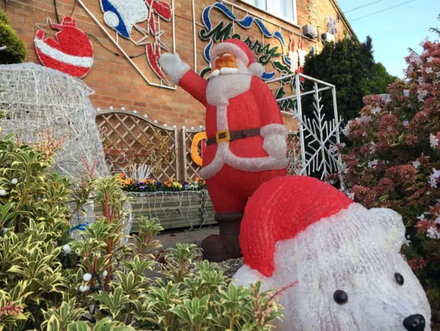 Christmas display in Soham, Cambridgeshire