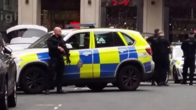 Armed police in Leeds