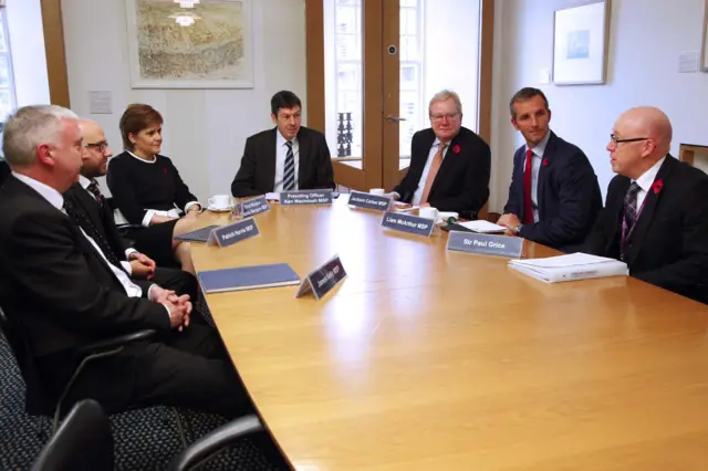 Party leaders and MSPs meet with Ken Macintosh to discuss tackling sexual harassment in Holyrood