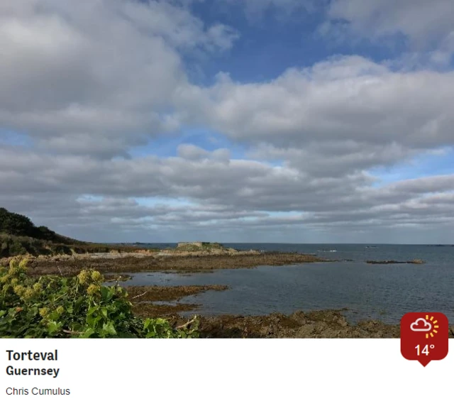 Cloudy skies over Torteval, Guernsey