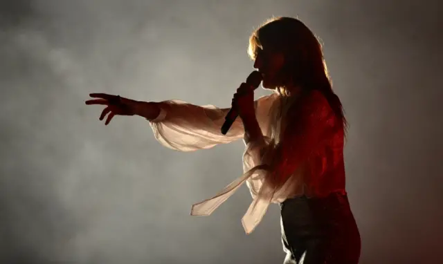 Florence Welch performing at Glastonbury in 2015