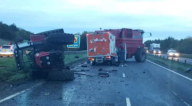 A50 tractor crash