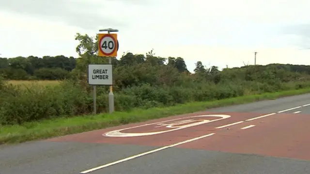 Great Limber speed limit sign